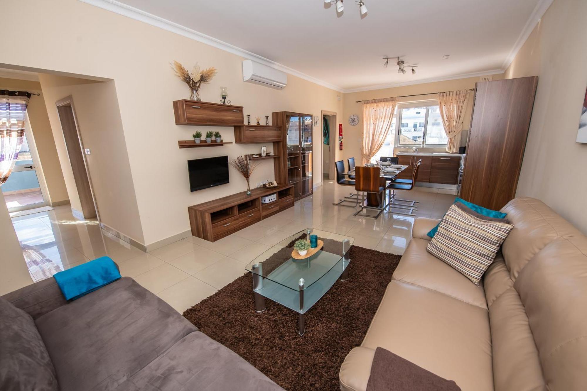 Francis Flats Modern Penthouse Leilighet Mellieħa Eksteriør bilde